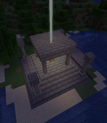 An Infinity Temple with its beacon beam.